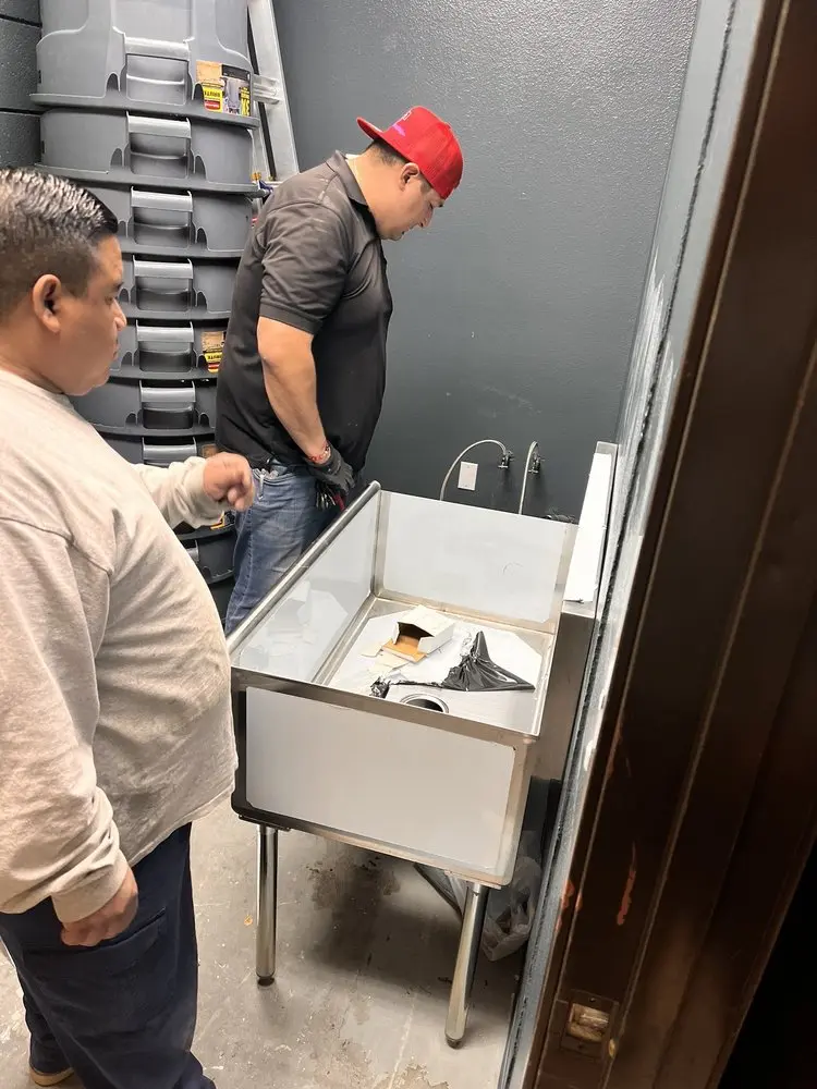 Commercial plumbing and sink installation in Cascade